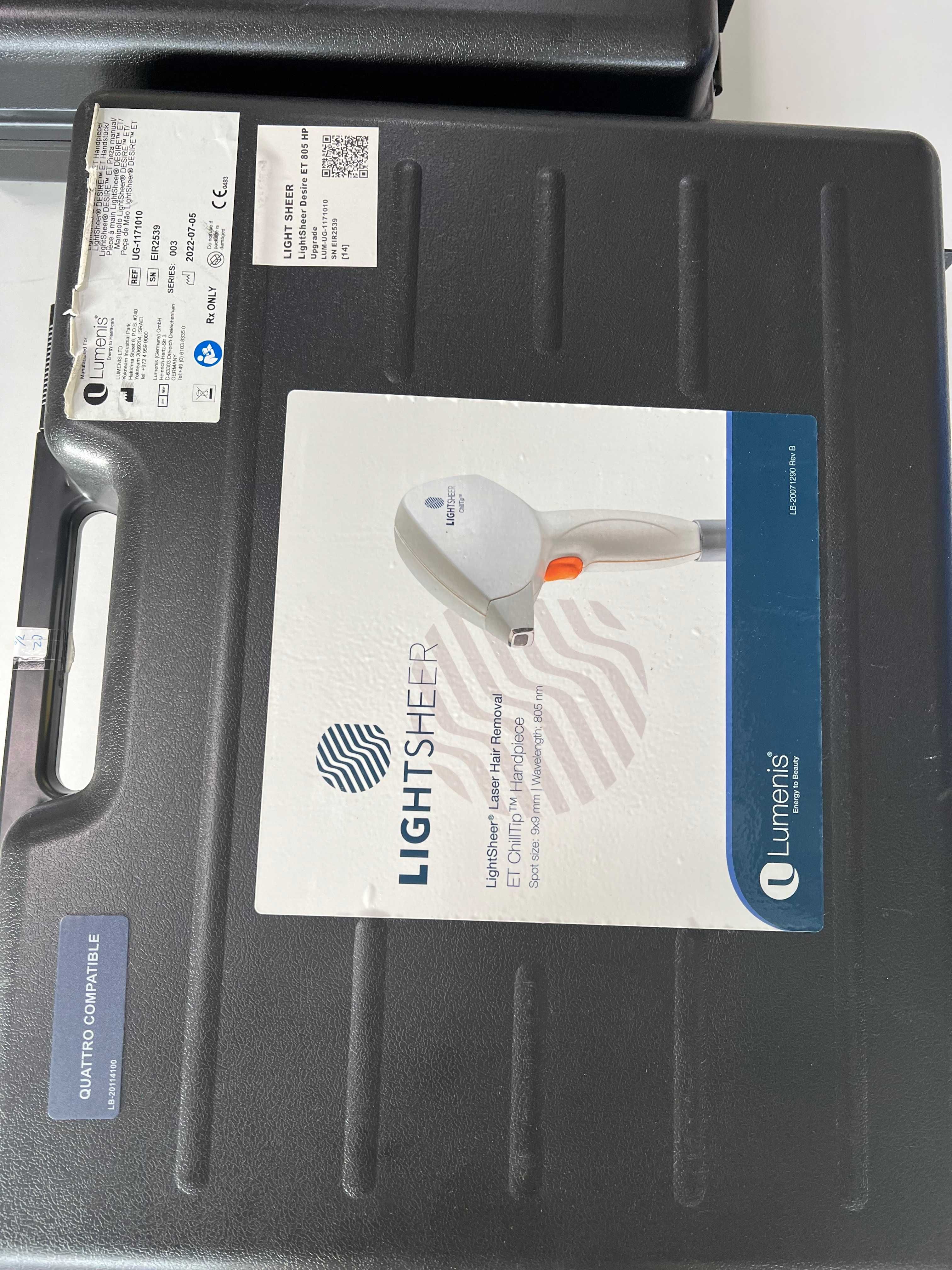 Lumenis Lightsheer Quattro +Handpiece ET 805 +Handpiece HS 805 demo