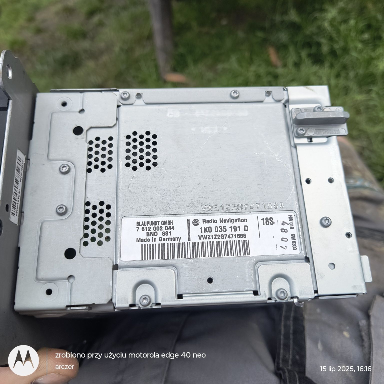 Radio VW Touran oryginalne
