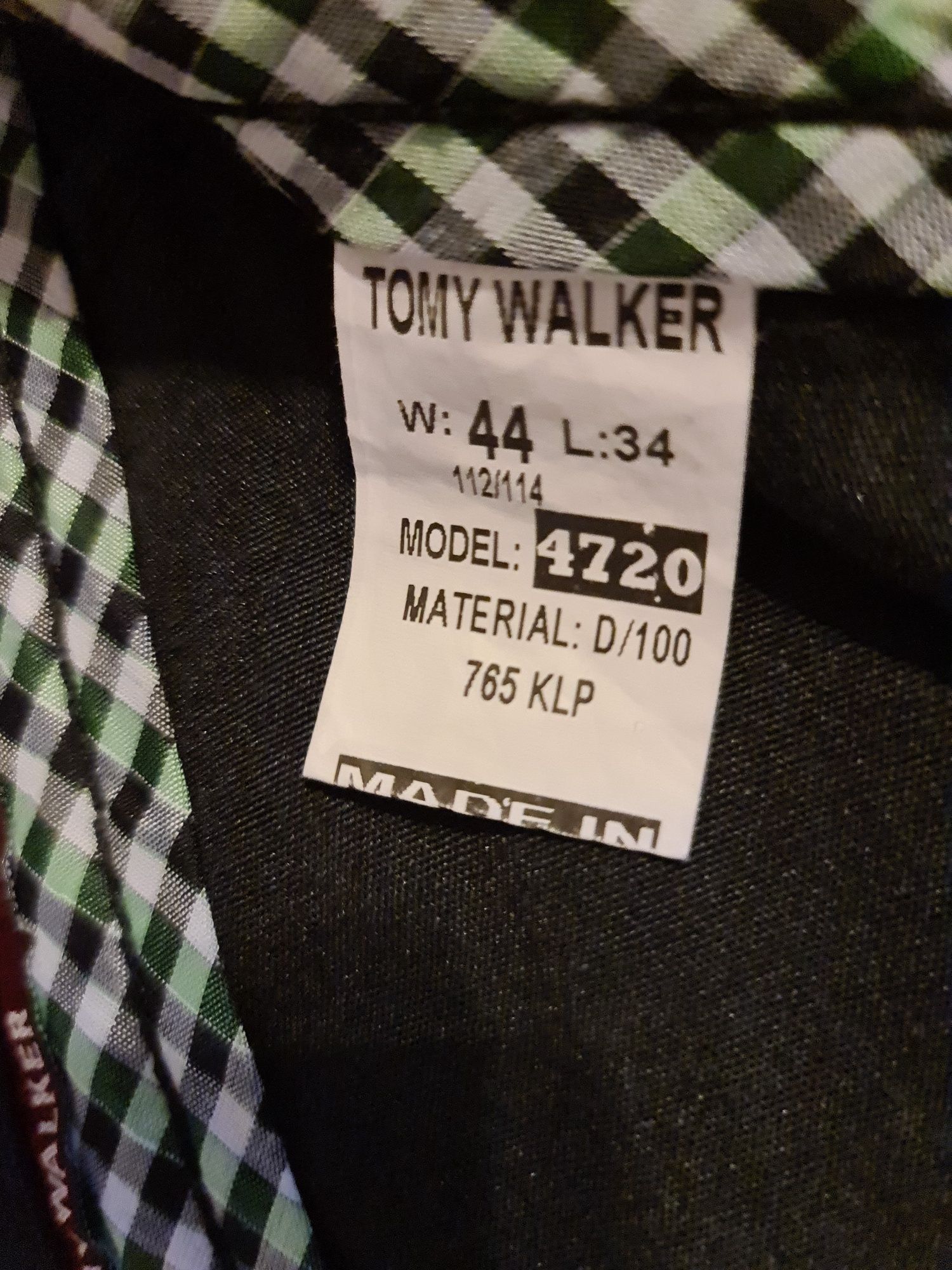 Spodnie męskie Tomy Walker 44 L:34 czarne