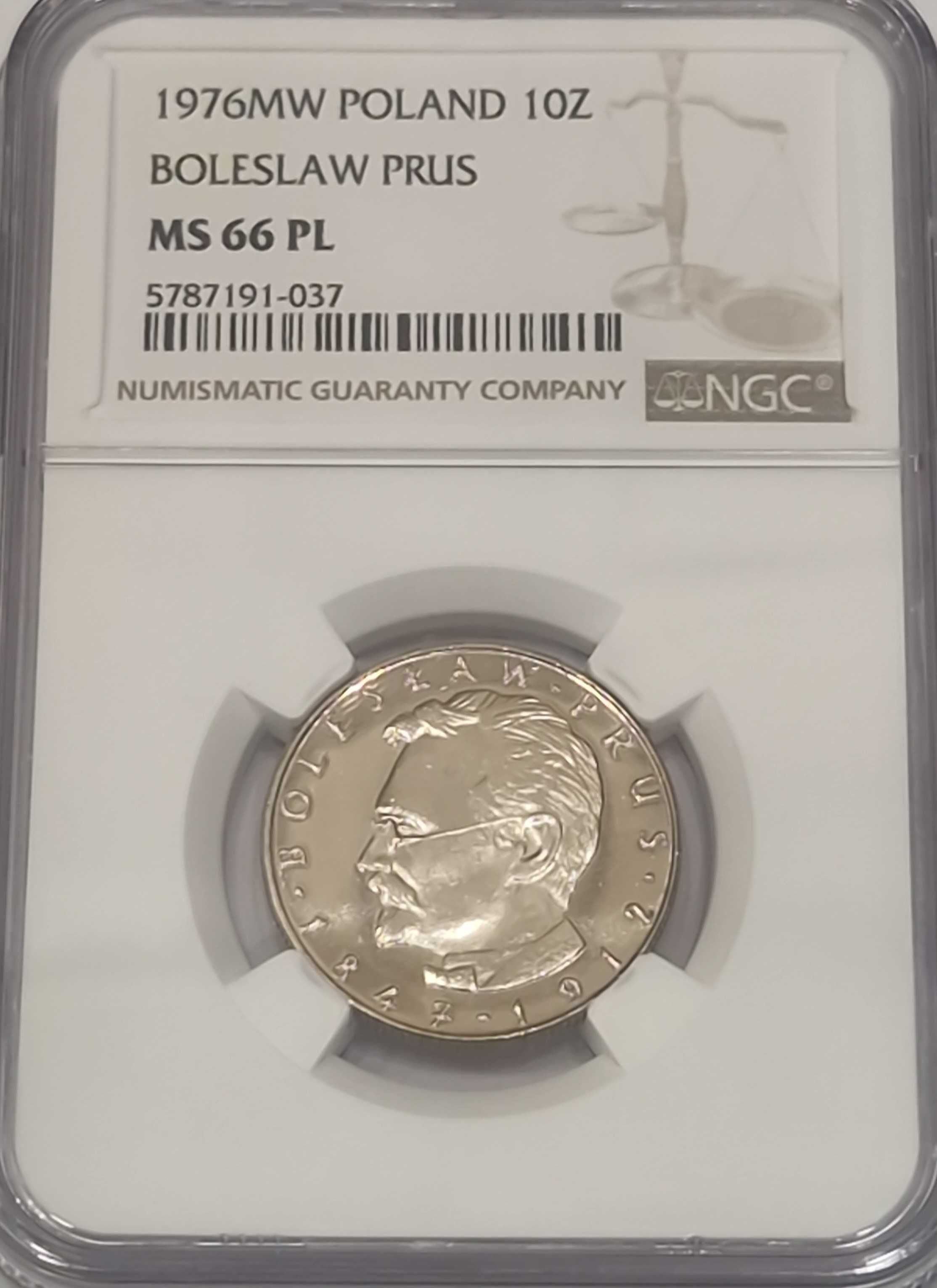 RRR 10 złotych 1976 Bolesław Prus PROOF LIKE Max Nota Świat