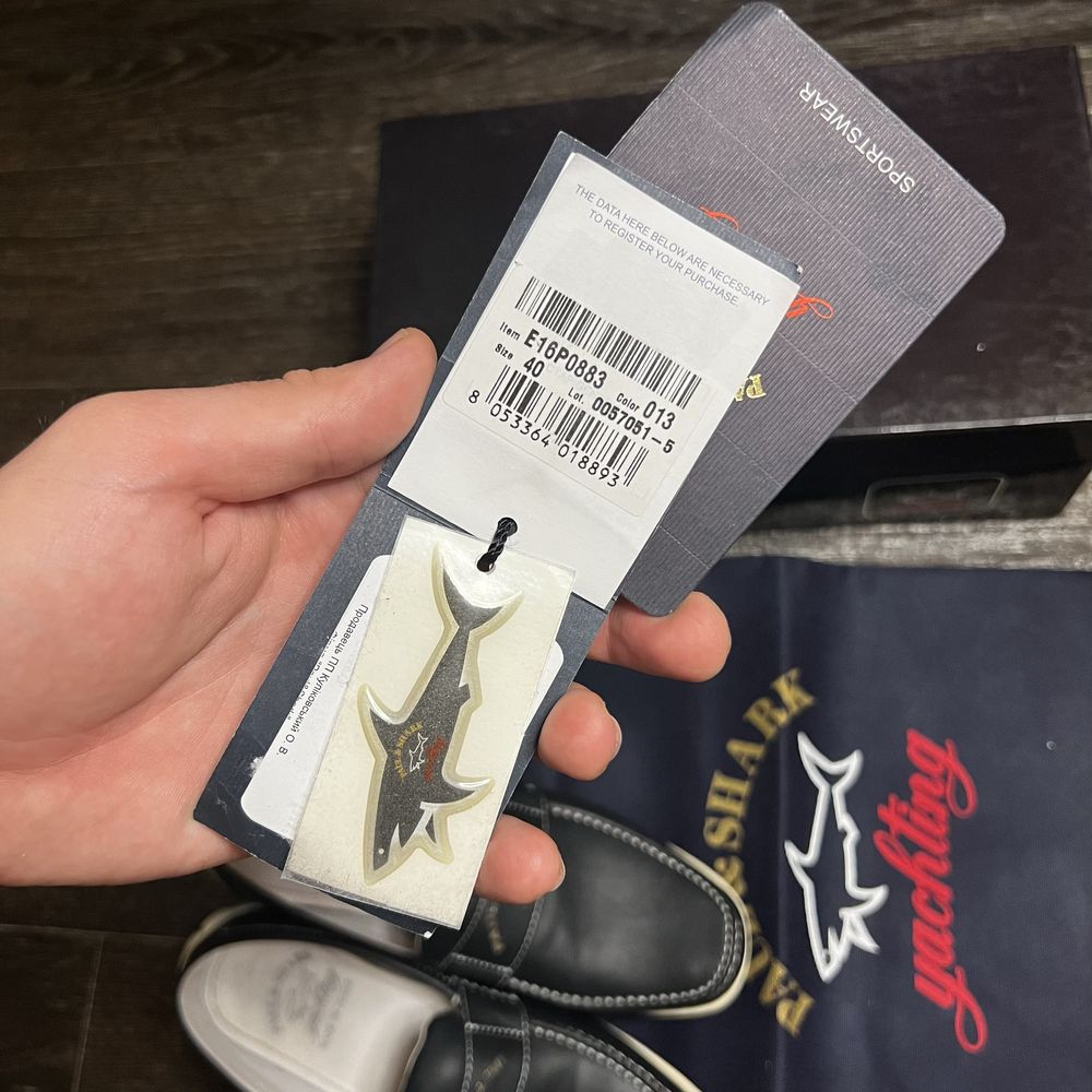 НОВІ мокасини Paul Shark оригінальні чоловічі шкіряні Паул Шарк