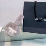 Навушники хутряні теплі на голову мех Chanel наушники повязка шанель