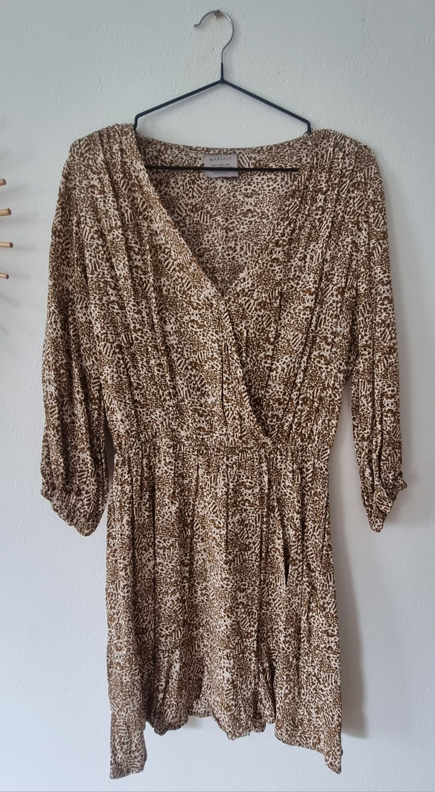 Krótka sukienka Marsala m/l  panterka