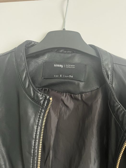 Kurtka skórzana Sinsay czarna S