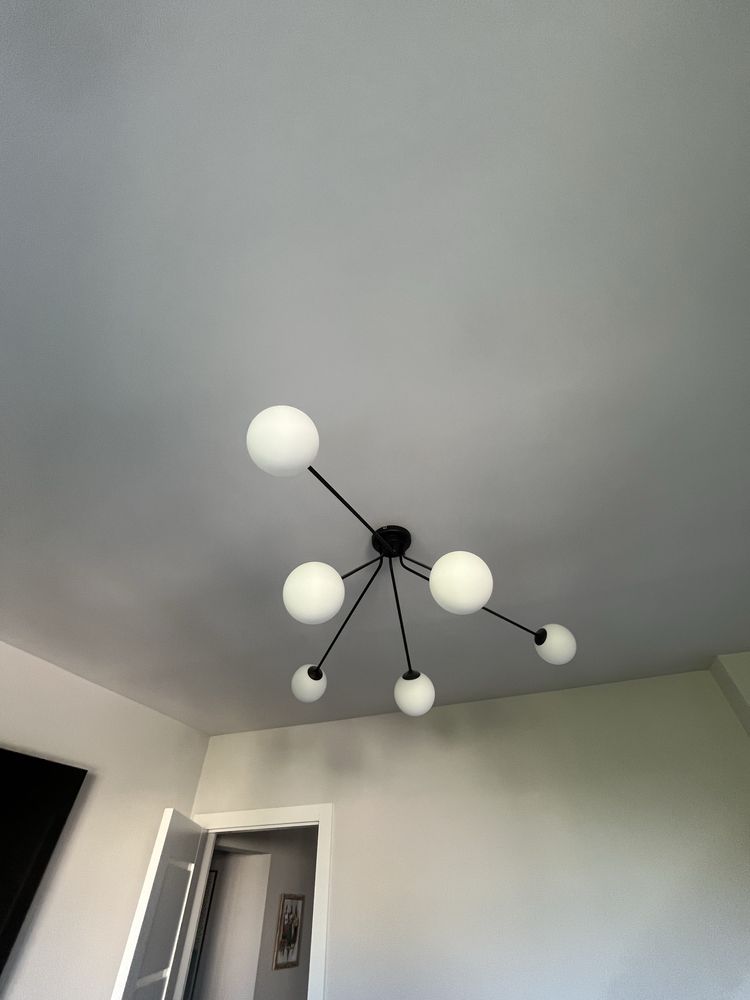 Żyrandol nowoczesny lampa wisząca kula czarny loft