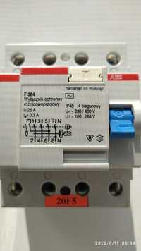 пристрій захисного відключення (ПЗВ) ABB F 364 4P. 25А