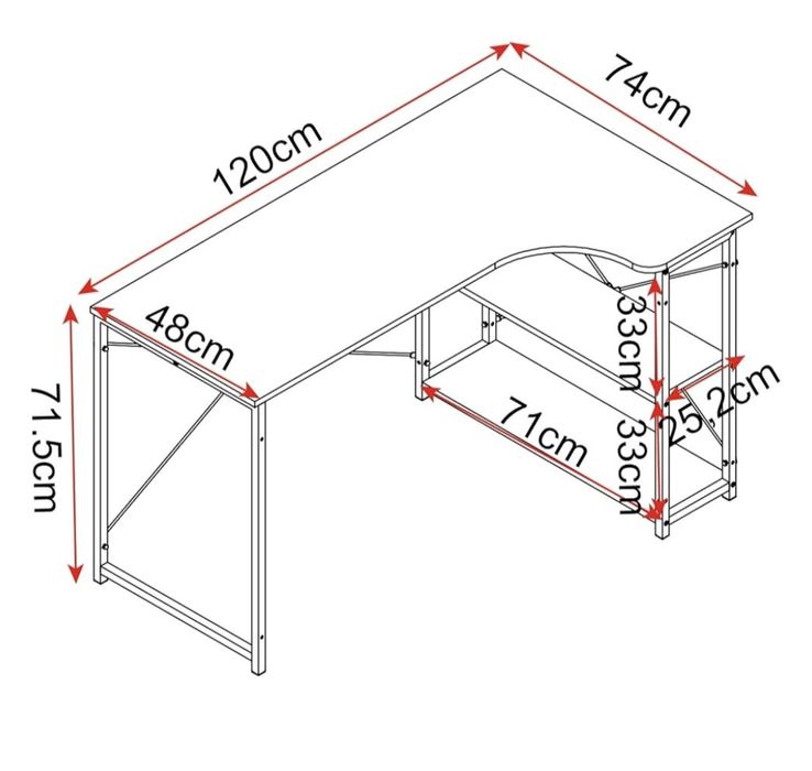 Biurko komputerowe WOLTU narożne L jasny dąb + białe do biura i gier