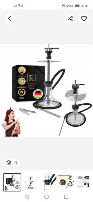 M. ROSENFELD Zestaw fajki wodnej szisza ze stali nierdzewnej