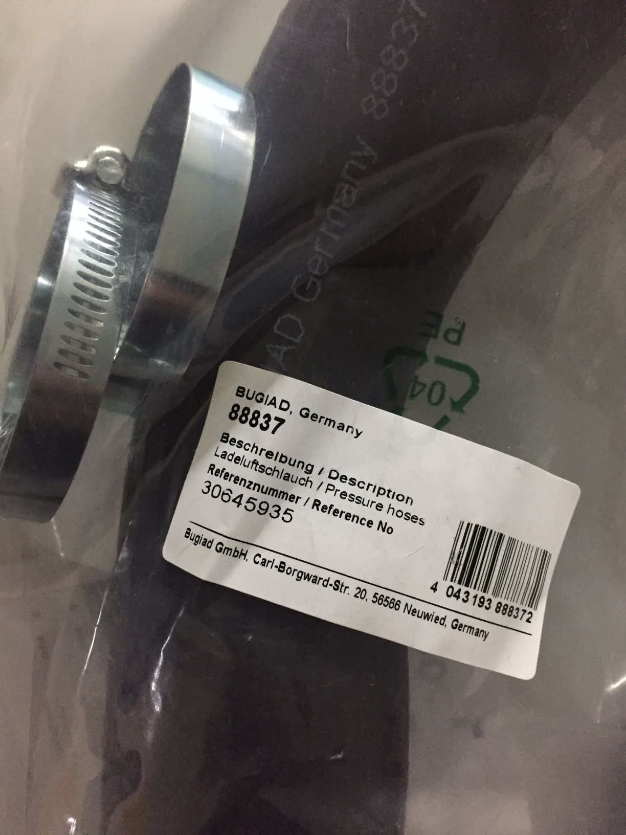 Volvo - Tubos intercooler Motor D5 185cv