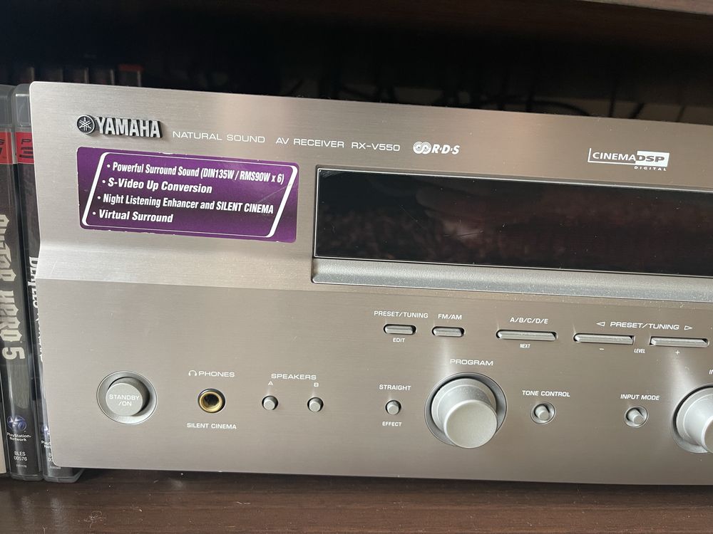 Amplificador Yamaha RX-V550 – Home Theater 6.1