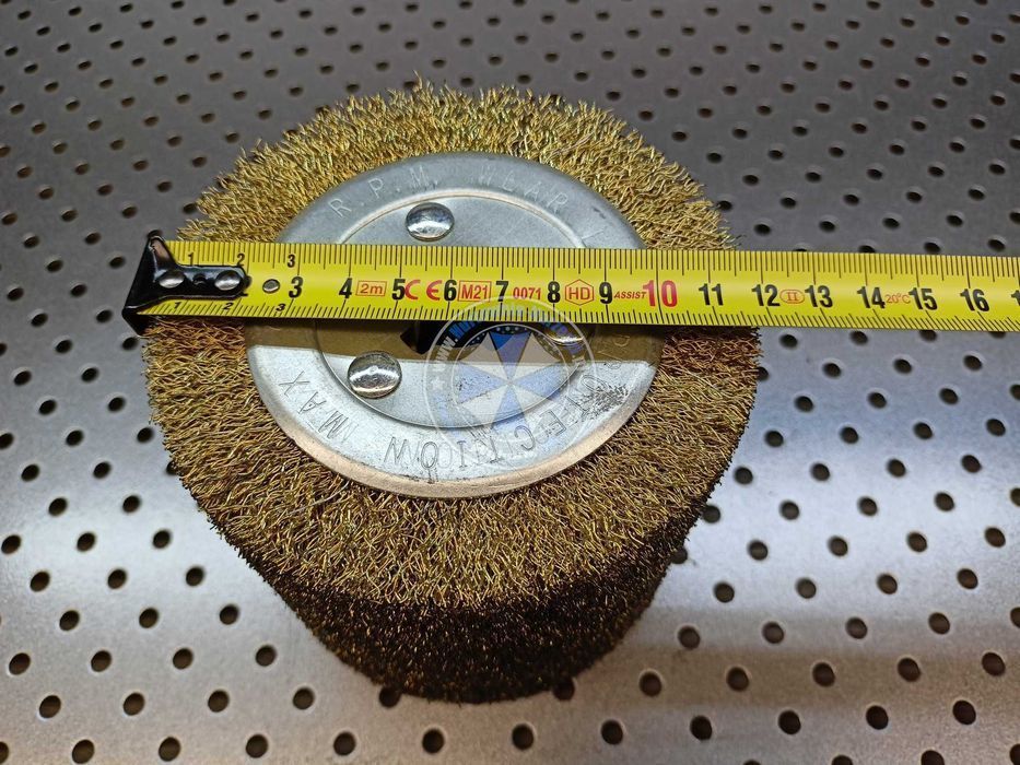 Ściernica walcowa z drutu mosiądzowanego 120×100×0,3×19mm szczotka