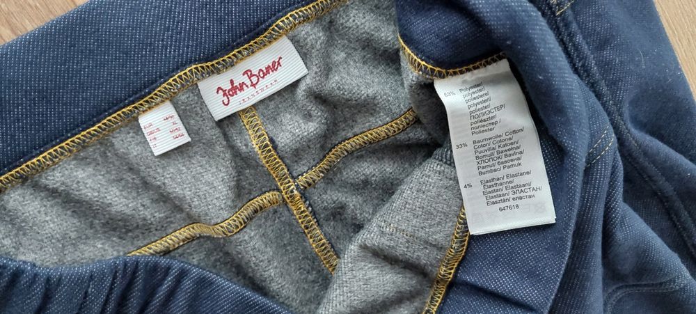 John Baner Bonprix r.48/50 ocieplane granatowe spodnie/getry