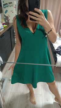 Zielona sukienka bawełniana h&M xl