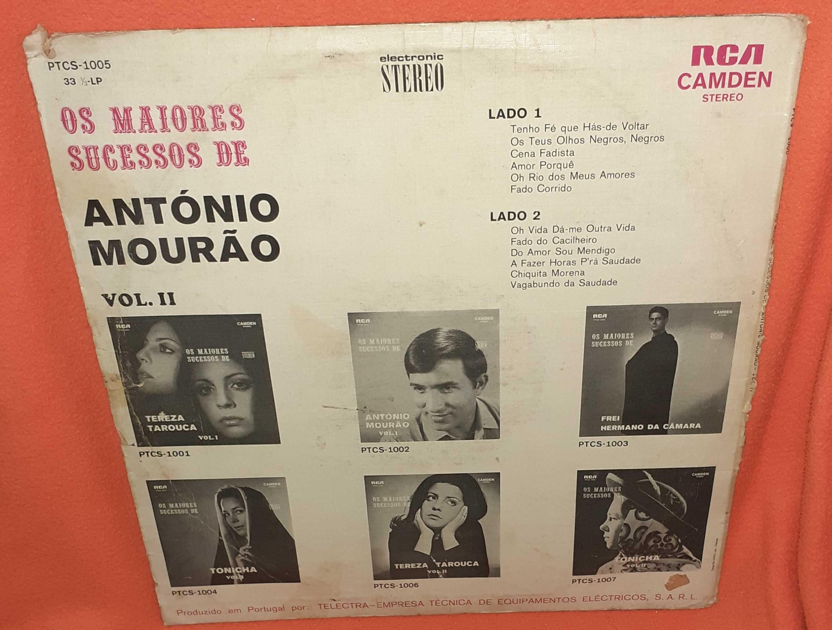 DISCO Vinil - Os Maiores Sucessos de Antonio Mourão