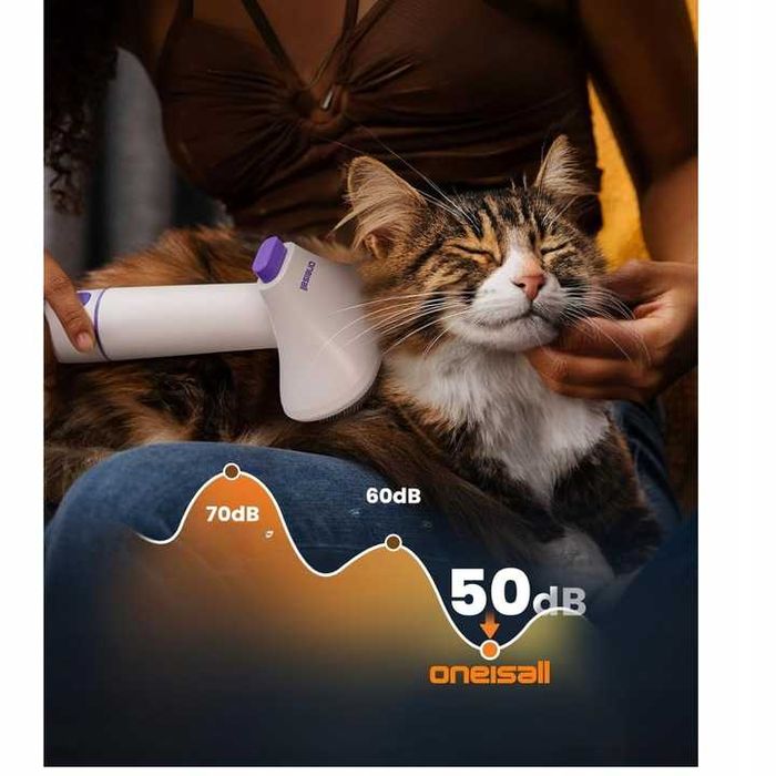 Oneisall Odkurzacz Bezprzewodowy Do Sierści Zwierząt 5200mah+ Maszynka