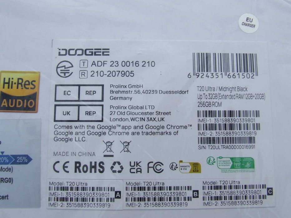 Tablet Doogee T20 Ultra 12' 12/256 GB Czarny + Dodatki