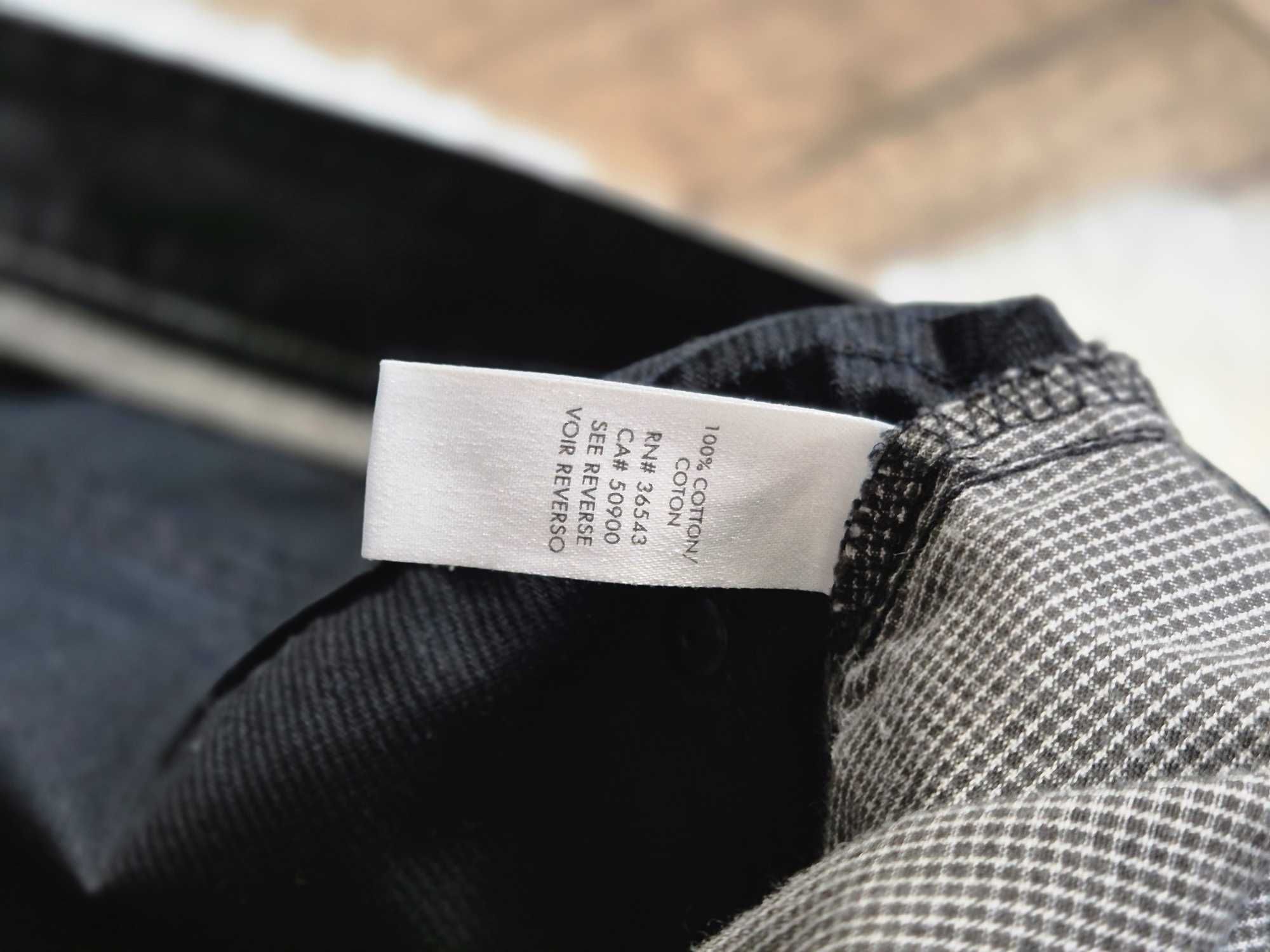 Czarne męskie klasyczne spodnie eleganckie CK Calvin Klein 36x32