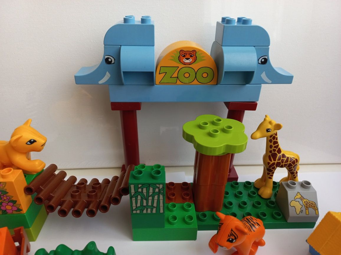 Miks klocków Lego Duplo zoo słoń tygrys żyrafa