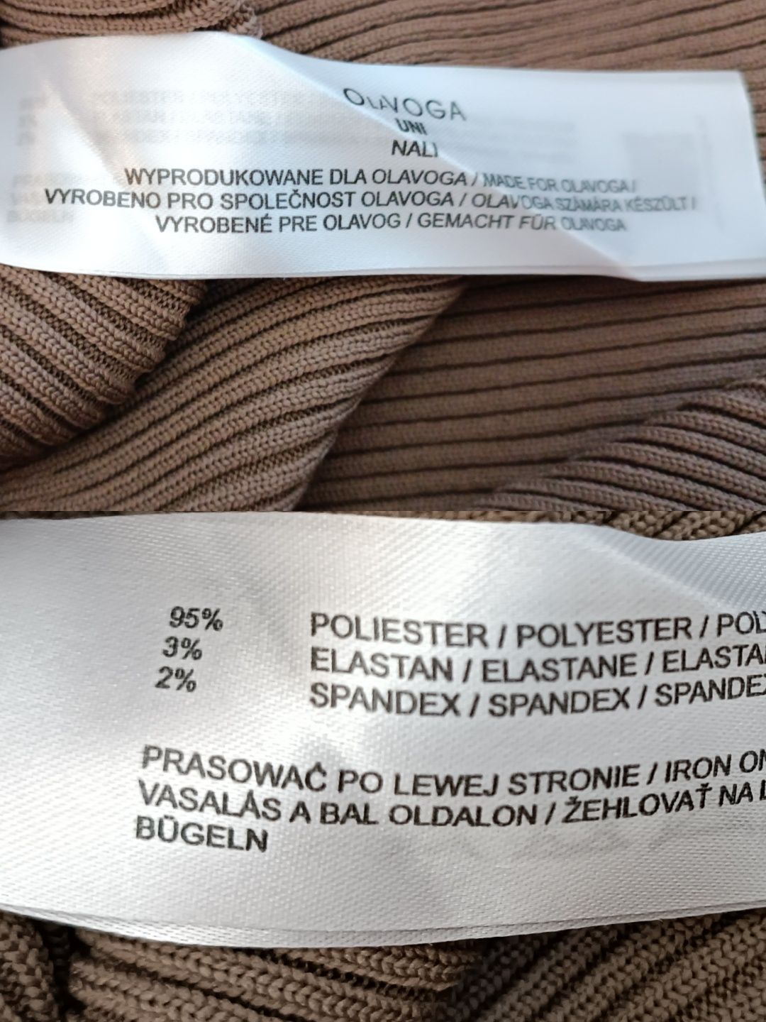 Sukienka Ola voga prążek długa maxi uni na S M L  L/xl fango jedno ram
