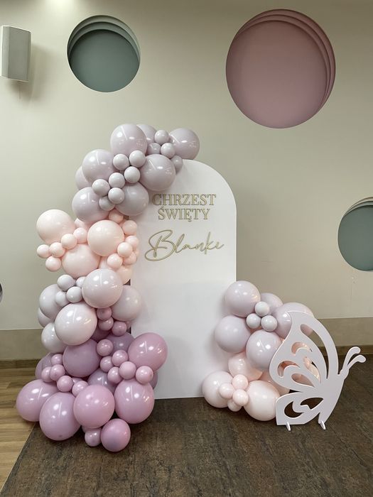 Ścianka balonowa dekoracyjna dekoracje Mielec chrzest roczek