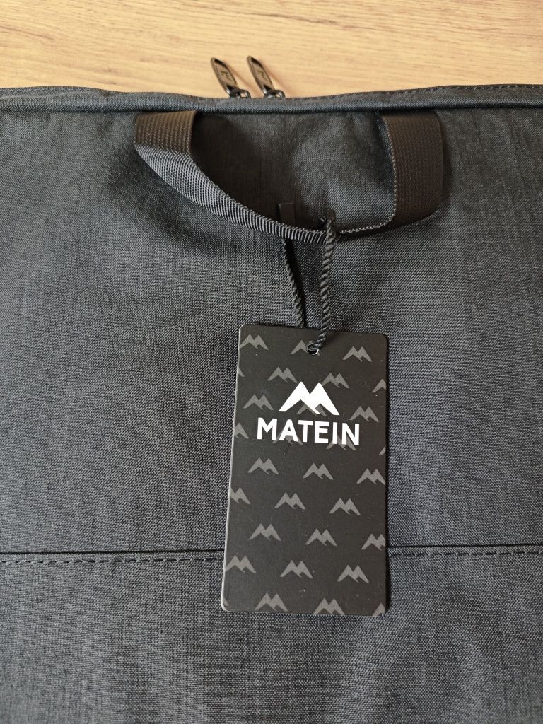 Nowa torba, pokrowiec, etui na laptopa, siatka, pojemna, grafit, Matei