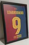 Plakat koszulka w ramce Lewandowski, Odegaard, Inter, Salah, Real 24h