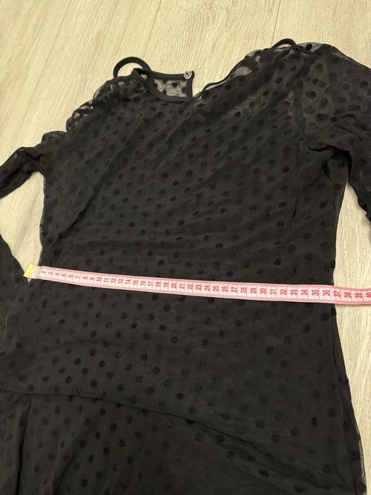 Сукня в горошок чорна