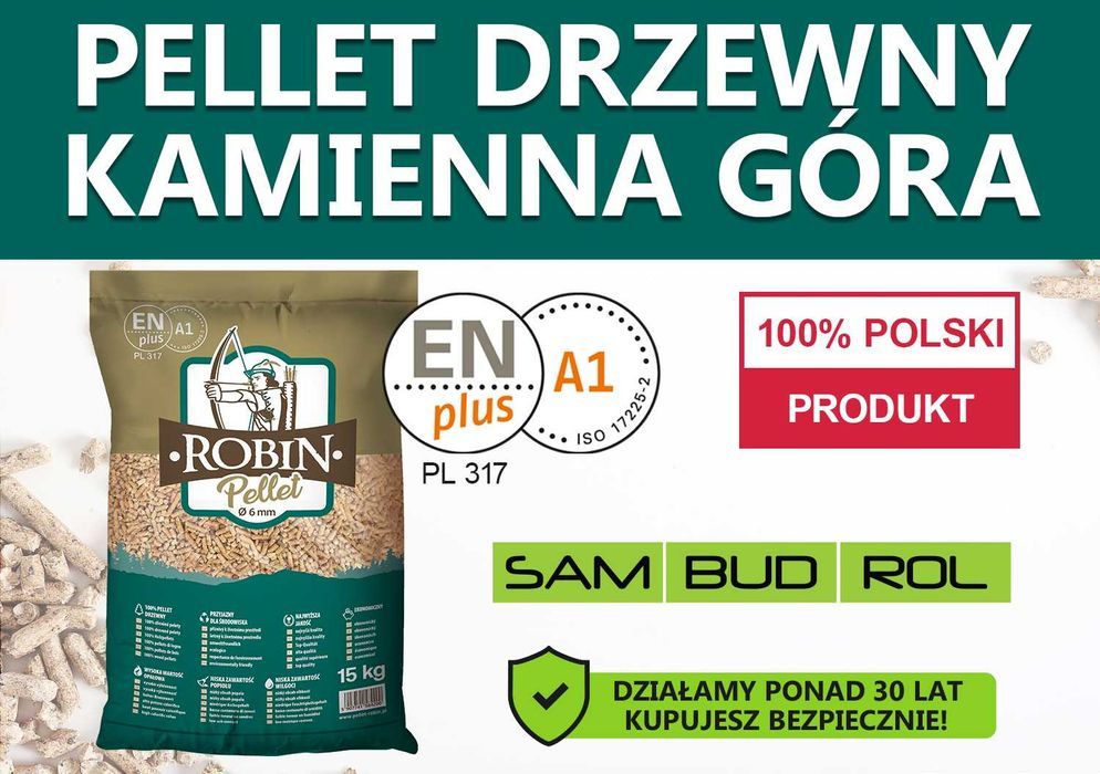 Pellet drzewny KAMIENNA GÓRA, certyfikat A1 ENplus, TRANSPORT