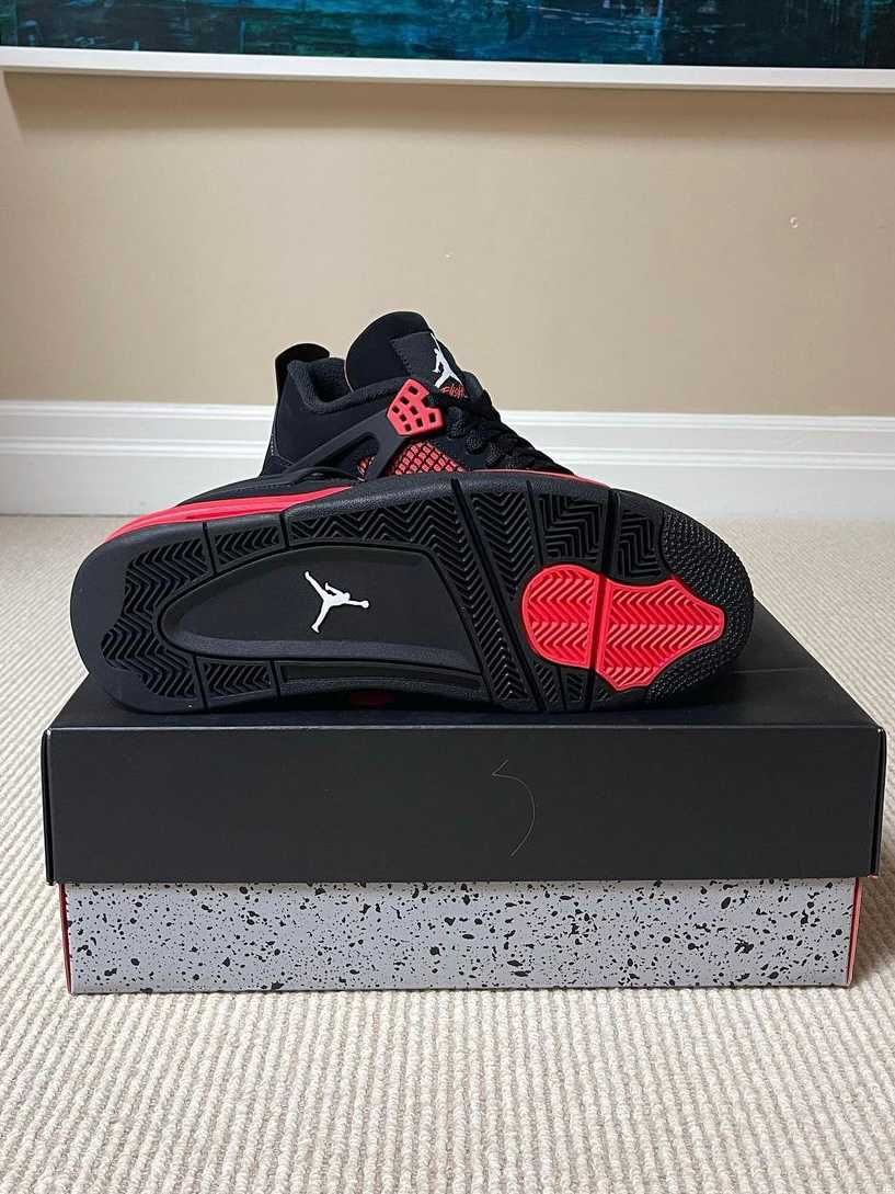 Jordan 4 RetroRed Czerwony Czarny Nowy z metką42