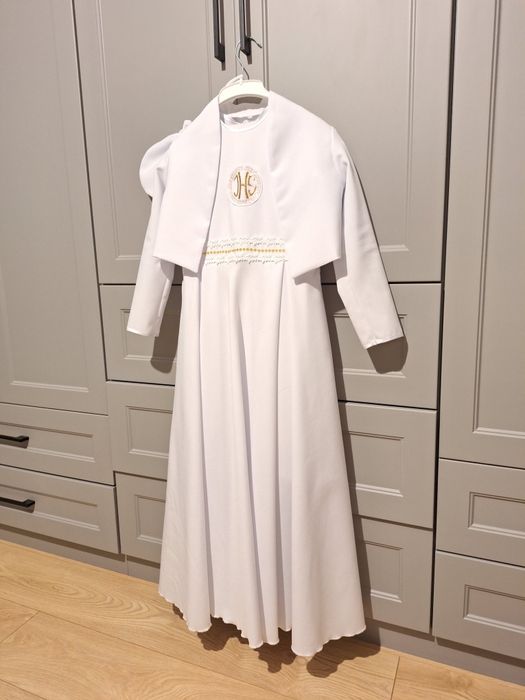 Alba Sukienka komunijna 134-140 z torebka i bolerkiem