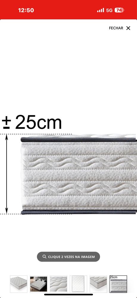 Colchão DAGOSTINO HOME Firenza (180x200 cm - Espuma HR)