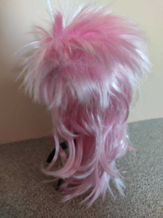 Różowa peruka na bal przebierańców, do cosplay, sztuczne włosy
