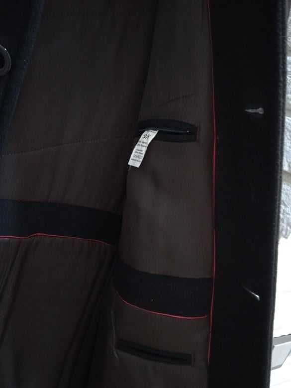 Czarny płaszcz męski zimowy rozmiar M