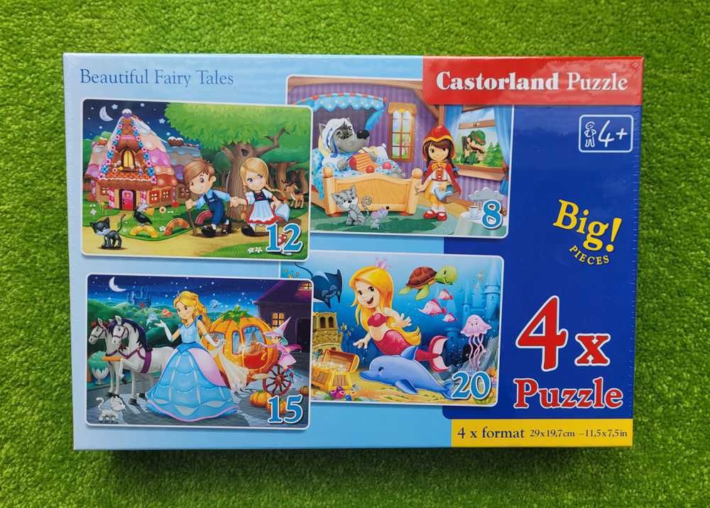 Castorland Beautiful Fairy Tales bajkowe puzzle 4w1 duże elementy
