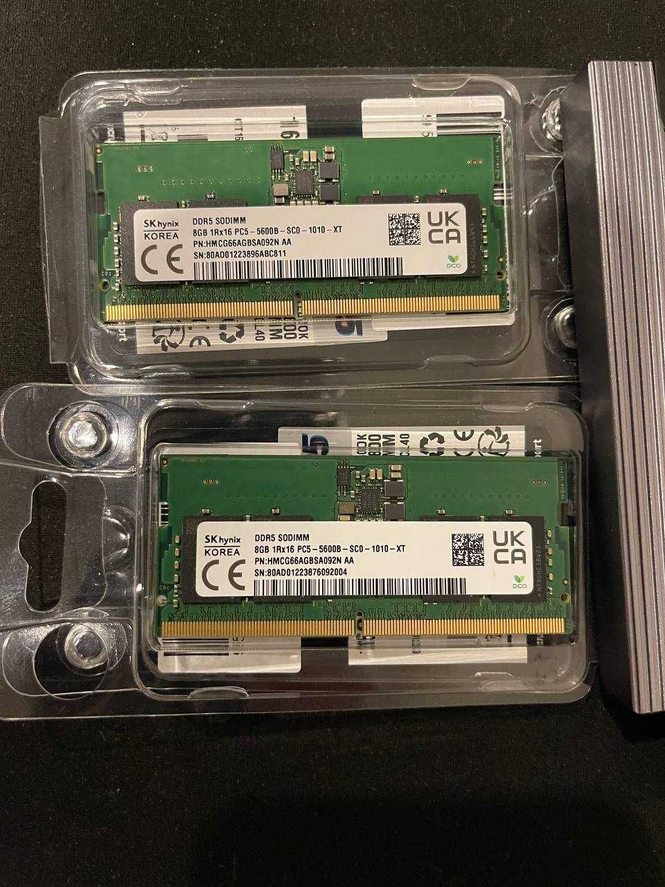 SK hynix SODIMM DDR5 8Gb 1Rx16 PC5-5600B-SC0-1010-XT 2x8Gb