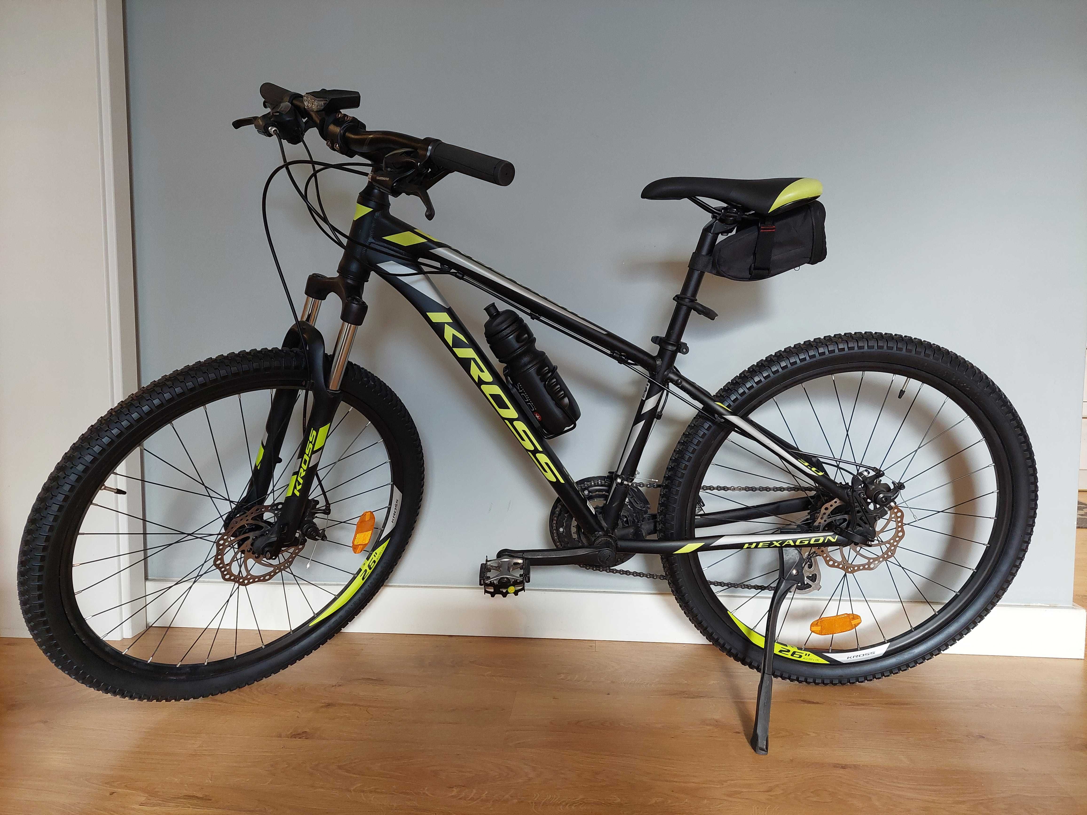 Rower górski MTB KROSS HEXAGON 3.0 Shimano tarczowe dokumenty jak Nowy