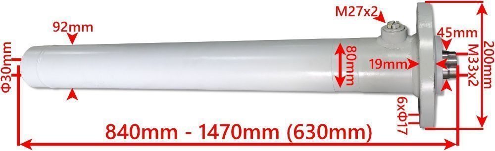 Siłownik hydrauliczny obrót cyklop 80x45 skok 630 KOŁNIERZ [0004]
