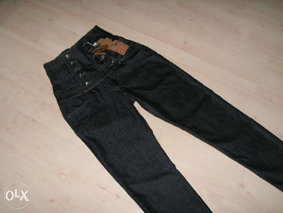 Modne Jeansy spodnie Wysoki stan NOWE Rozm. XS/S 34/36