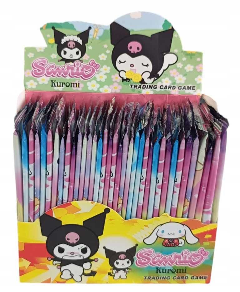 KARTY Sanrio Kuromi Mega duży box 288 kart 36 saszetek Mix