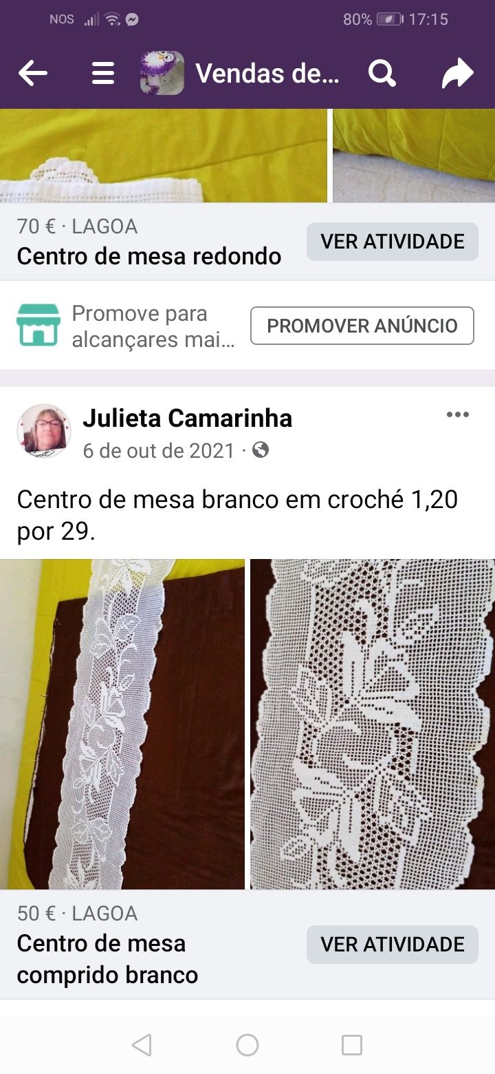 Trabalhos vários em croché com linha 20