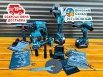 Набір 4в1 Makita Балгарка + Шуруповерт + Гайковерт + Перфоратор 36V-9A