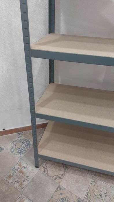 Estante Metálica Spaceo Cinza 196x120x50cm 300kg
