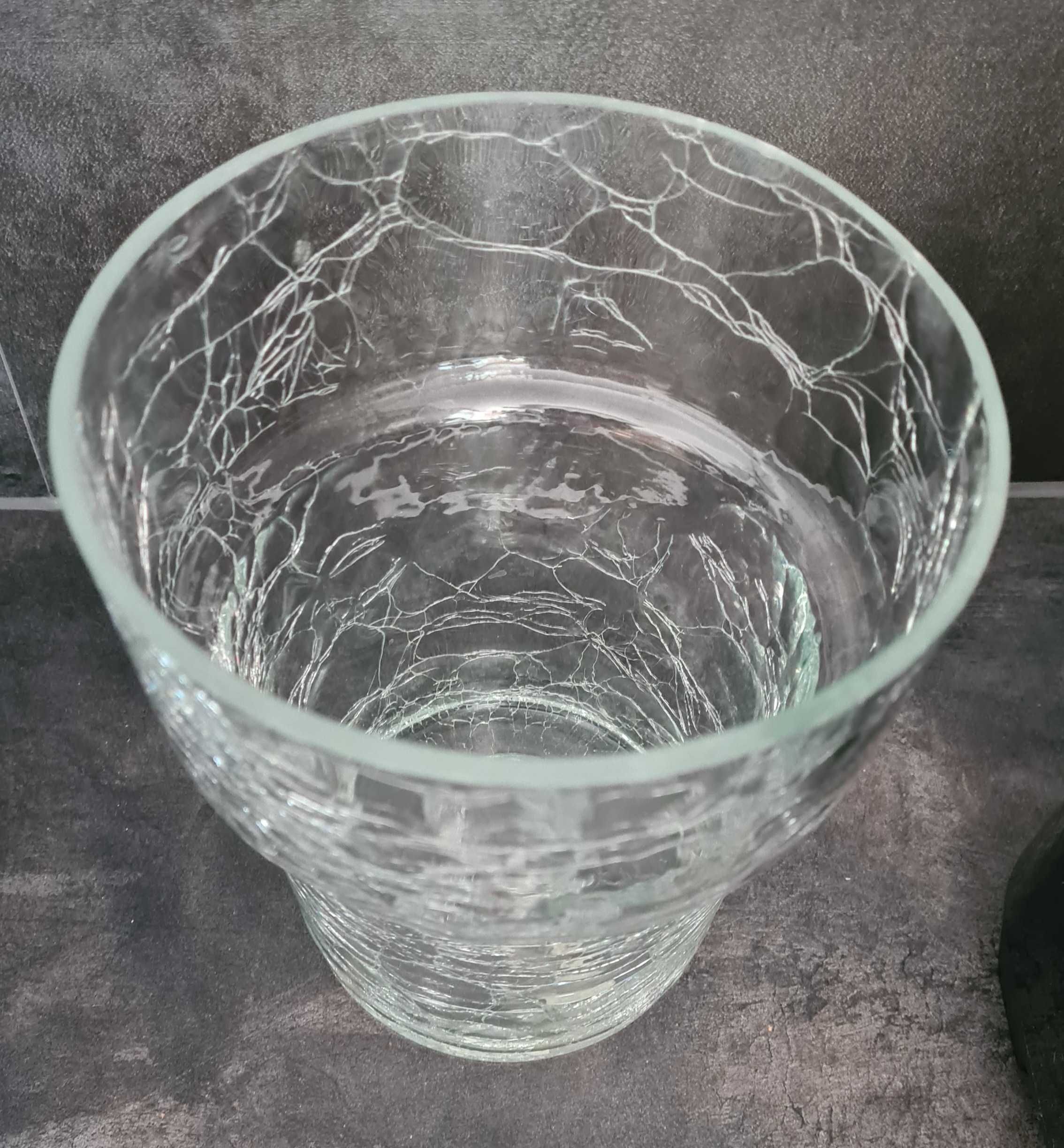 Osłonki ceramiczne do storczyków zielona, limonka, tłuczone szkło