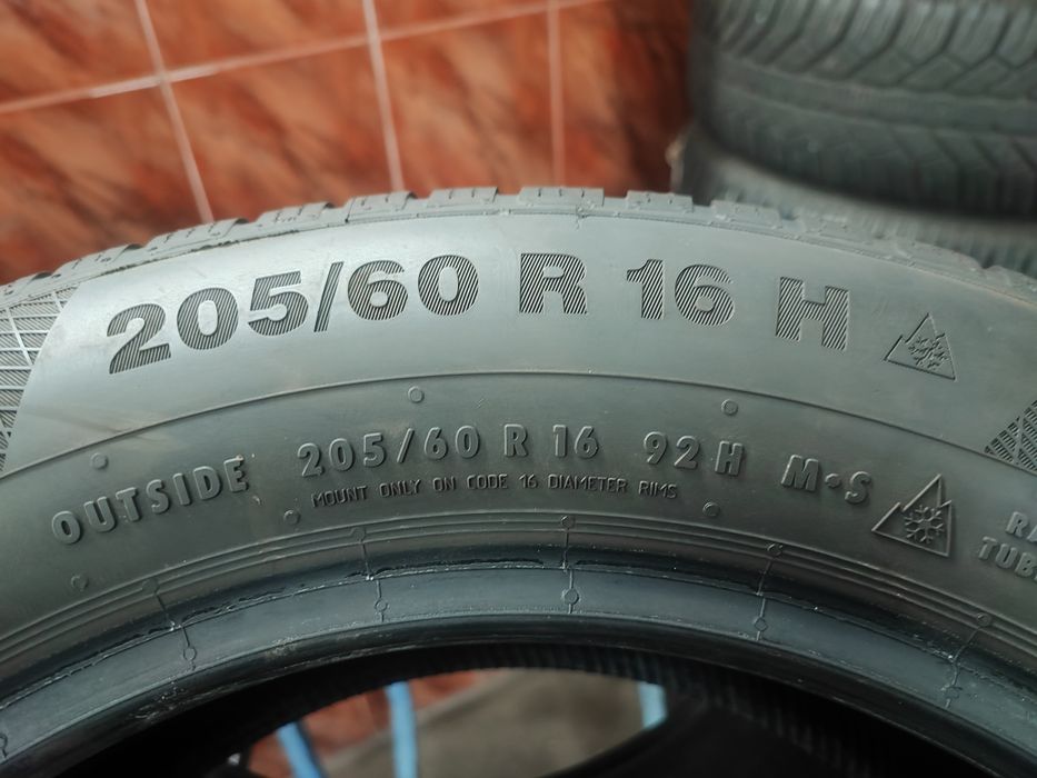 4x 205/60R16 Opony zimowe CONTINENTAL TS850P 6.5-8mm Zima 450zł/4szt