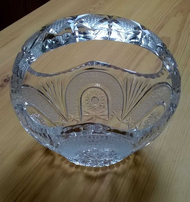 Koszyk kryształowy na owoce/słodycze – kryształ PRL