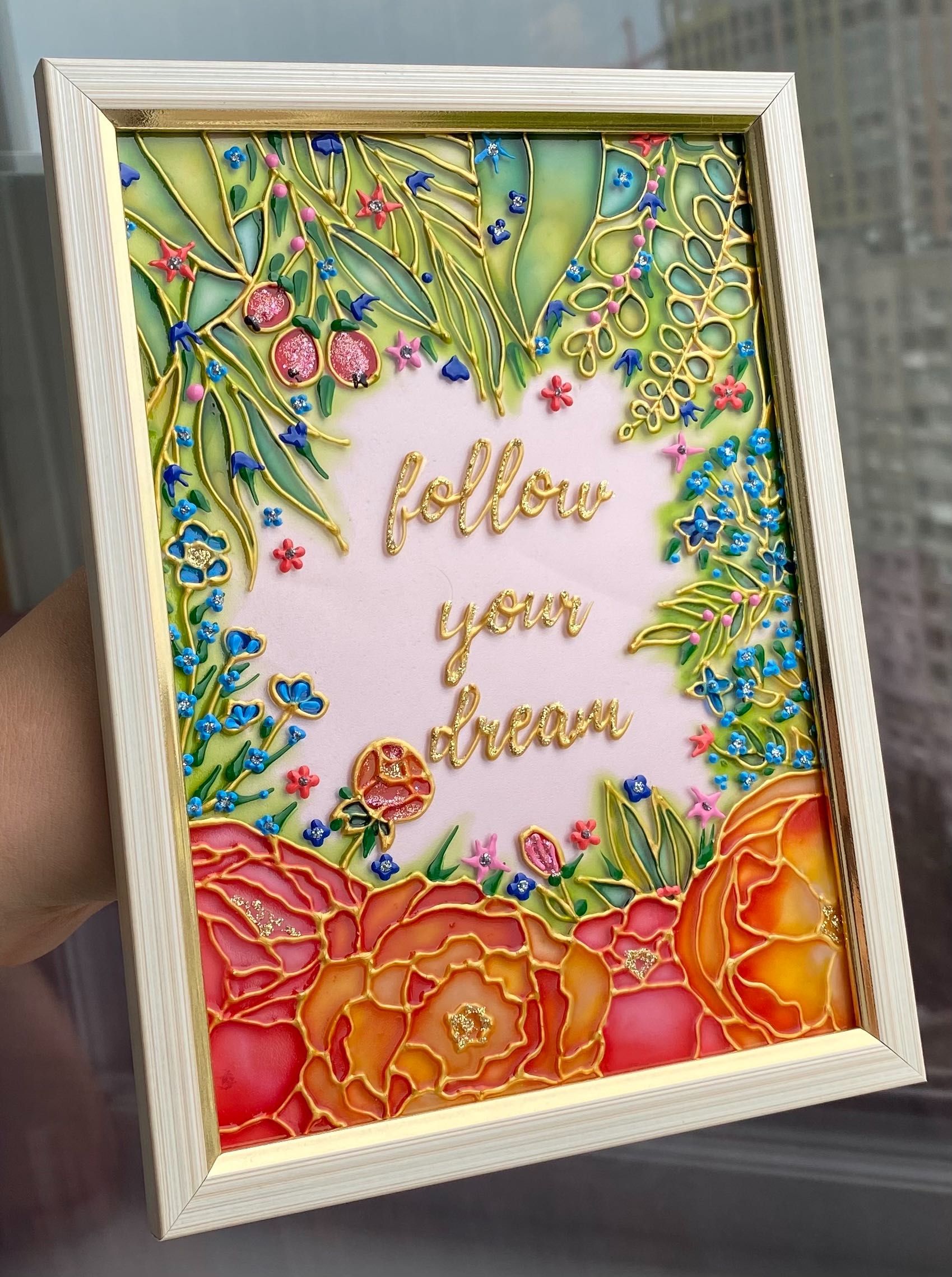 Витражная картина Follow your dream Следуй за мечтой