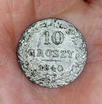 Moneta 10 gr 1840 Królestwo Kongresowe