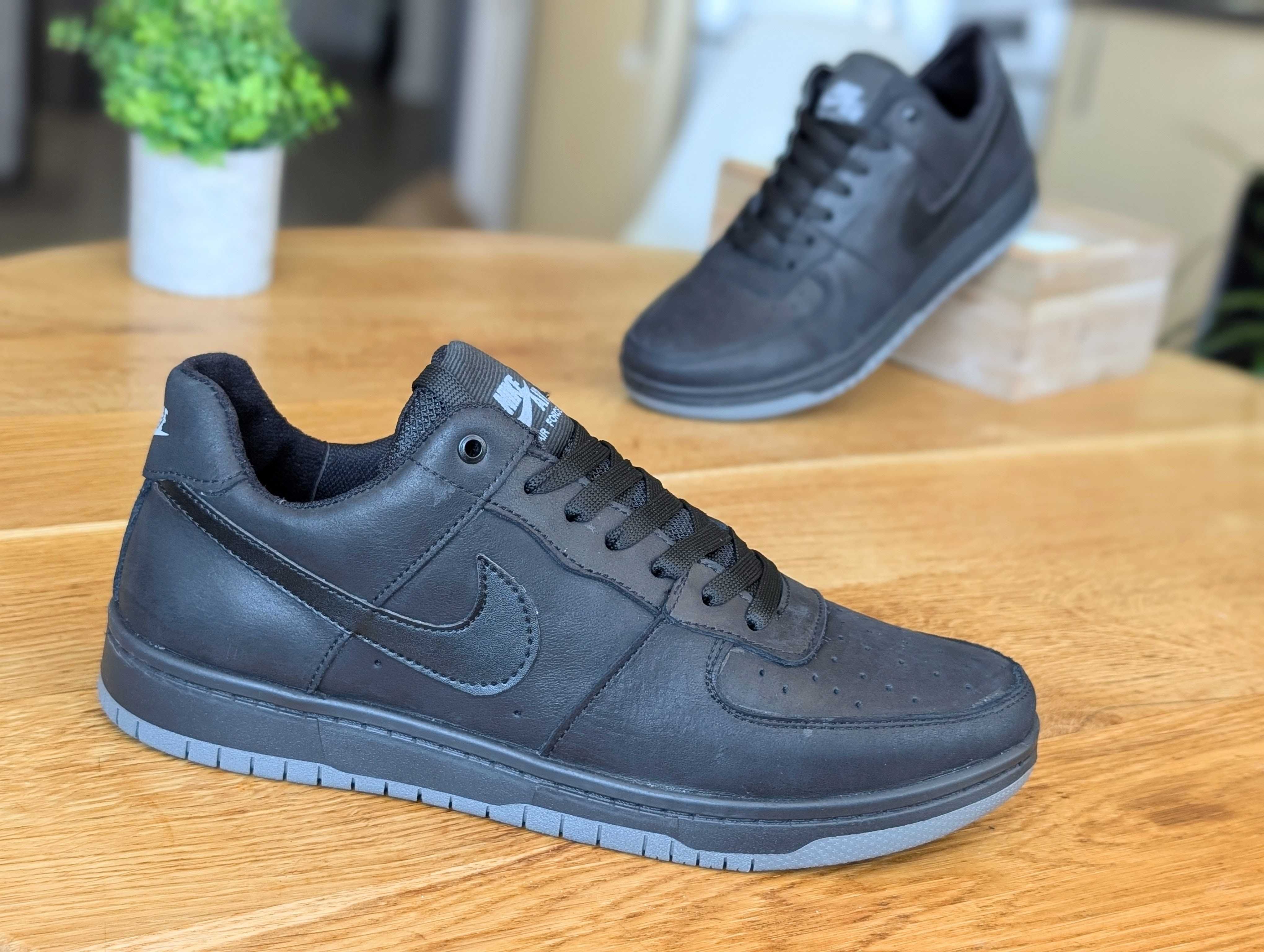 NIKE Force 1 Натуральна шкіра чоловічі кросівки прошиті міцні і комфор
