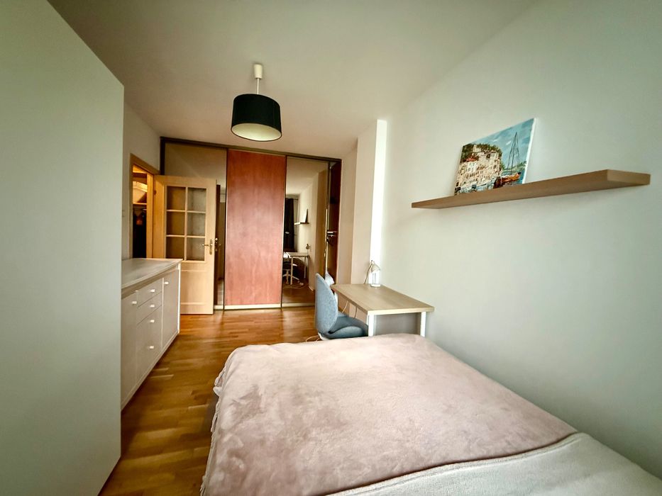 Mokotów – 65 m2 nowoczesne 2 pokoje z balkonem, umeblowane