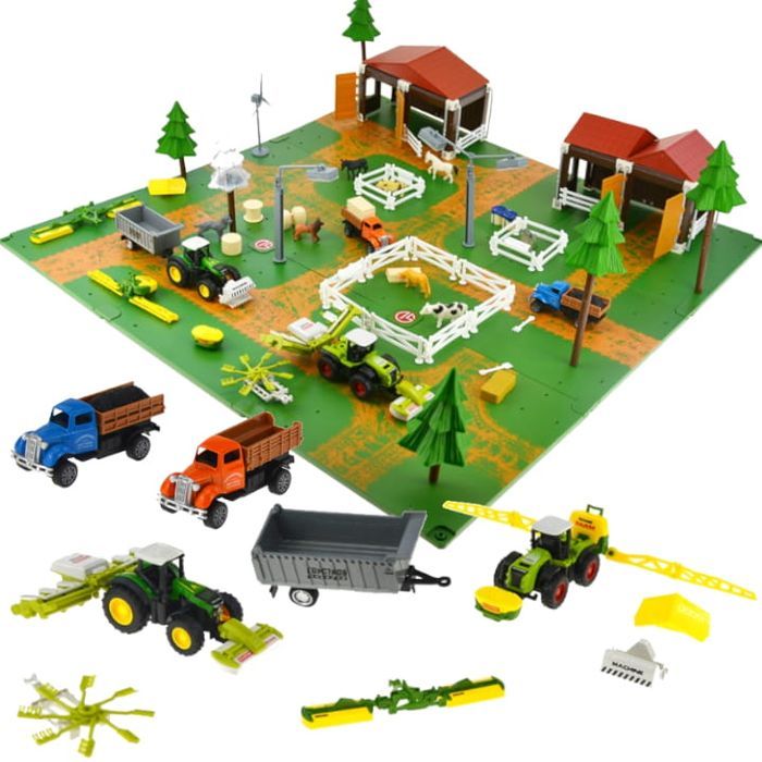 Zestaw Farma Xxl Gospodarstwo  Makieta 192El pojazdy rolnicze zwuerzęt